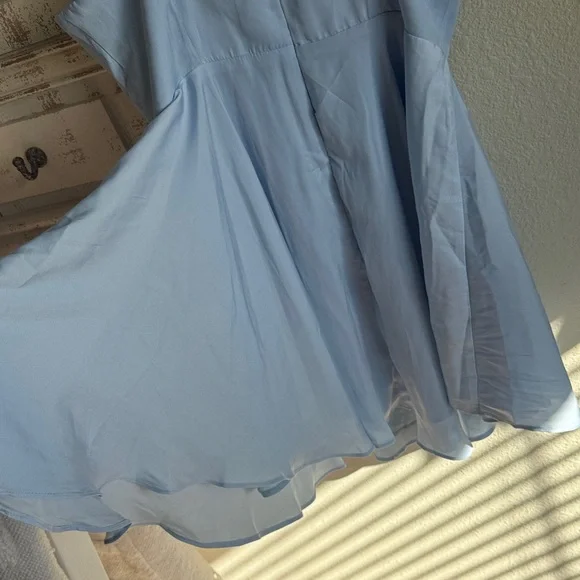 Hello Molly Sky Blue Pleated Dress - Picture 8 of 10